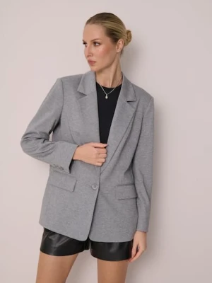 Sinsay - Klasyczny żakiet na guzik - szary