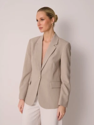 Sinsay - Klasyczny żakiet zapinany na guzik - beżowy