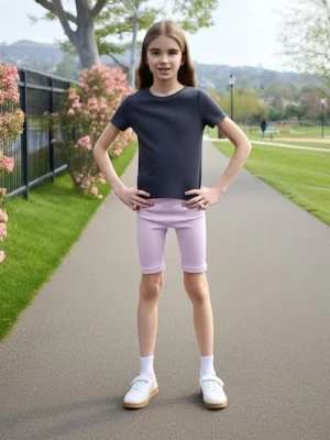 Sinsay - Kolarki z prążkowanej dzianiny - fioletowy