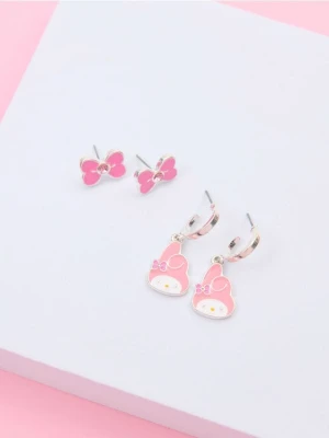 Sinsay - Kolczyki 2 pack My Melody - srebrny