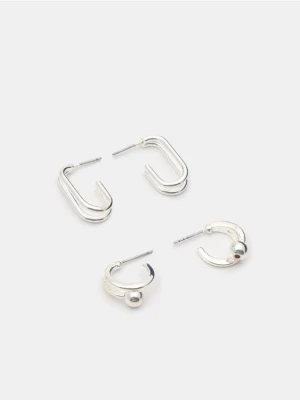 Sinsay - Kolczyki 2 pack - srebrny