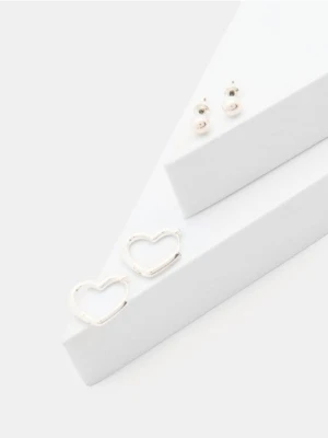 Sinsay - Kolczyki 2 pack - srebrny