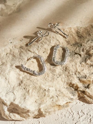 Sinsay - Kolczyki 2 pack - srebrny