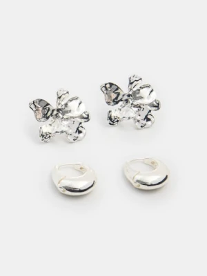 Sinsay - Kolczyki 2 pack - srebrny