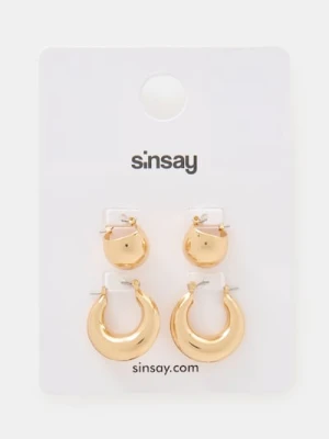 Sinsay - Kolczyki 2 pack - złoty