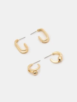 Sinsay - Kolczyki 2 pack - złoty