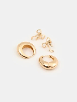 Sinsay - Kolczyki 2 pack - złoty