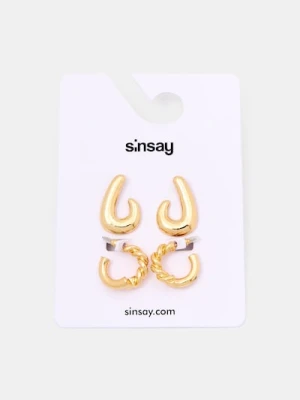 Sinsay - Kolczyki 2 pack - złoty