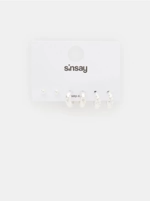 Sinsay - Kolczyki 3 pack - srebrny