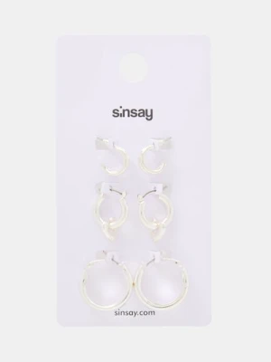 Sinsay - Kolczyki 3 pack - srebrny