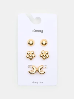 Sinsay - Kolczyki 3 pack - złoty