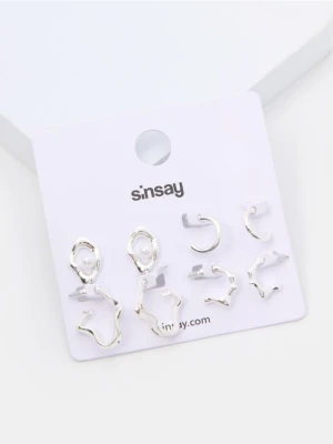 Sinsay - Kolczyki 4 pack - srebrny