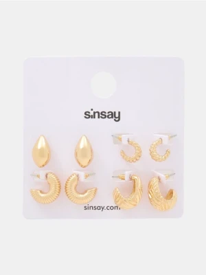 Zdjęcie produktu Sinsay - Kolczyki 4 pack - złoty