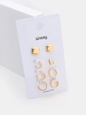 Sinsay - Kolczyki 4 pack - złoty