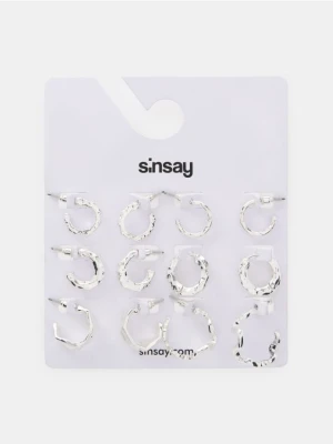 Sinsay - Kolczyki 6 pack - srebrny