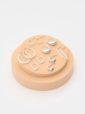 Sinsay - Kolczyki 6 pack - srebrny