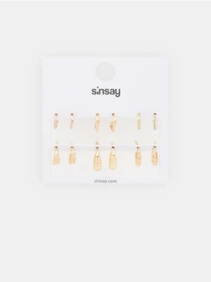Sinsay - Kolczyki 6 pack - złoty