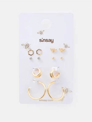 Sinsay - Kolczyki 6 pack - złoty