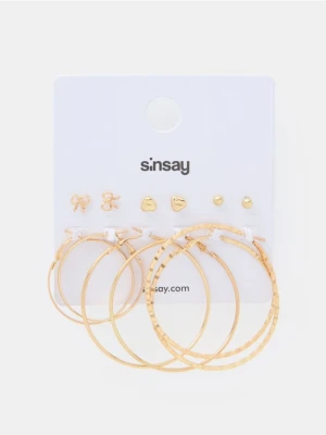 Sinsay - Kolczyki 6 pack - złoty