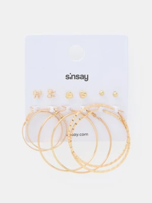 Sinsay - Kolczyki 6 pack - złoty