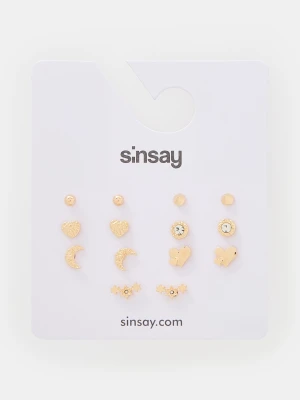 Sinsay - Kolczyki 7 pack - złoty