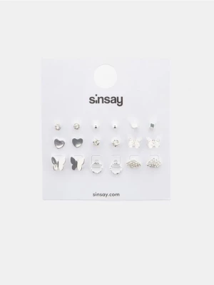 Sinsay - Kolczyki 9 pack - srebrny