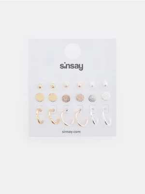 Sinsay - Kolczyki 9 pack - wielobarwny