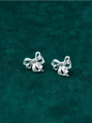 Sinsay - Kolczyki w kształcie kokardek - srebrny