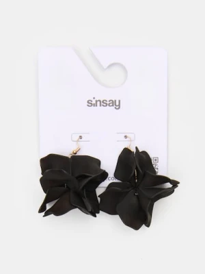 Sinsay - Kolczyki w kształcie kwiatów - czarny
