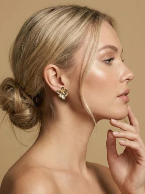 Sinsay - Kolczyki w kształcie kwiatów - złoty