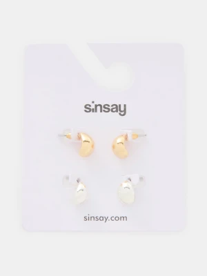 Sinsay - Kolczyki w kształcie łezki 2 pack - wielobarwny