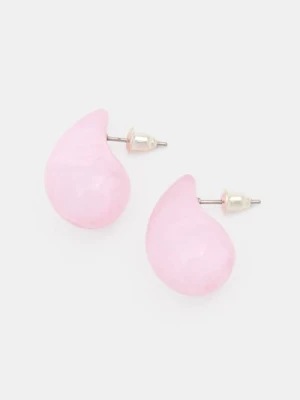 Sinsay - Kolczyki w kształcie łezki - różowy
