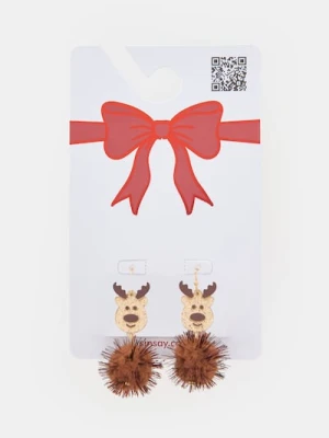 Sinsay - Kolczyki w kształcie renifera - wielobarwny