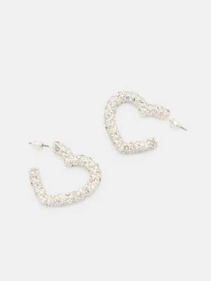 Sinsay - Kolczyki w kształcie serca - srebrny