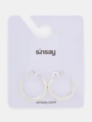 Sinsay - Kolczyki z błyszczącym wykończeniem - srebrny