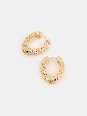 Sinsay - Kolczyki z błyszczącym wykończeniem - złoty