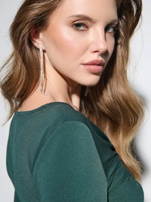 Sinsay - Kolczyki z ozdobnymi cyrkoniami - srebrny