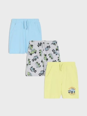 Sinsay - Kolorowe szorty 3 pack - żółty