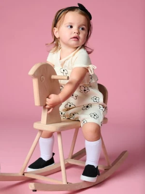 Sinsay - Kombinezon na ramiączkach w kwiaty - kremowy