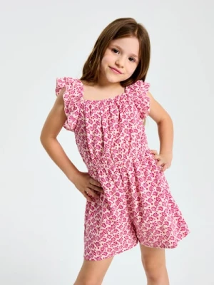 Sinsay - Kombinezon na ramiączkach zdobiony falbanami we wzór kwiatowy - wielobarwny