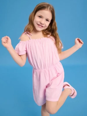 Sinsay - Kombinezon z gumką w pasie - różowy