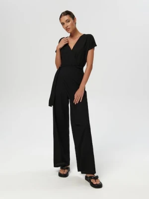 Sinsay - Kombinezon z wiązaniem - czarny