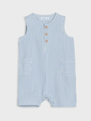 Sinsay - Kombinezon ze strukturalnej dzianiny - kremowy