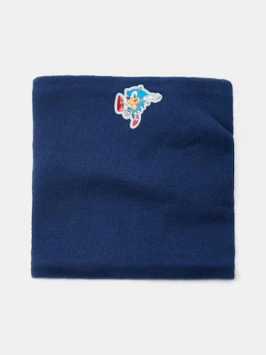 Sinsay - Komin z plastikową naszywką Sonic the Hedgehog - granatowy