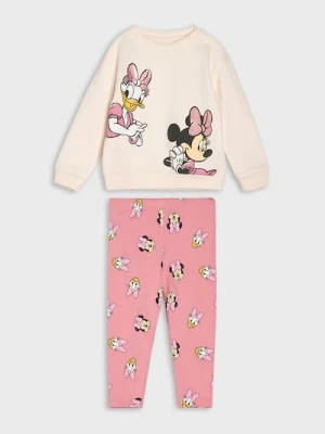 Sinsay - Komplet: bluza i legginsy Minnie Mouse - kremowy