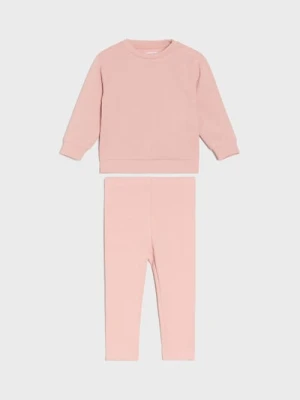 Sinsay - Komplet: bluza i legginsy - różowy