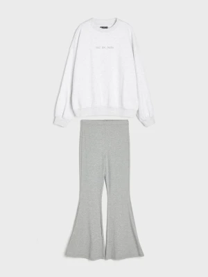 Sinsay - Komplet: bluza i legginsy - szary