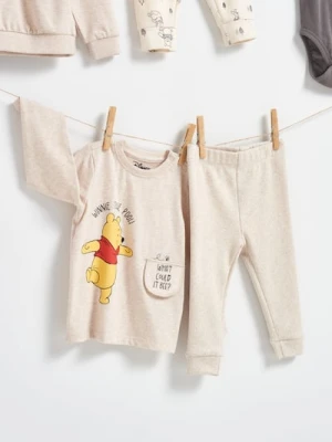 Sinsay - Komplet: bluza i legginsy Winnie the Pooh - kremowy