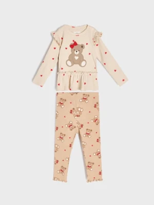 Sinsay - Komplet: bluza i spodnie - beżowy