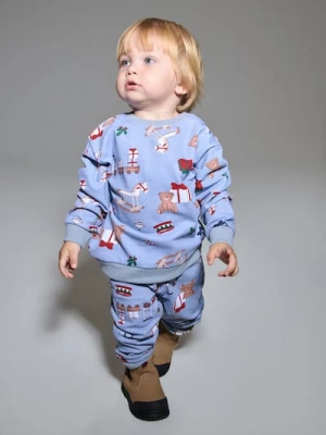 Sinsay - Komplet: bluza i spodnie - błękitny